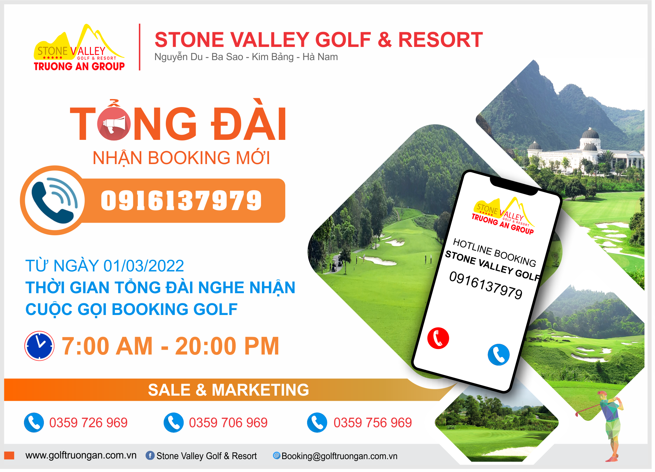 Tổng đài Booking và CSKH mới 0916137979